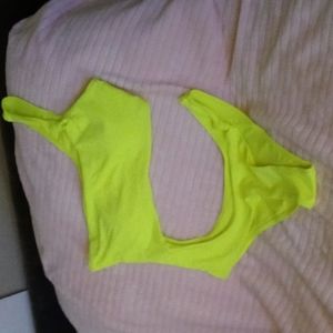 Neon Yellow Monokini Bathing Suit